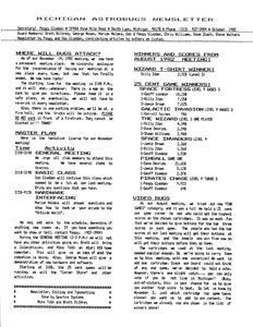 AstroBUGS Newsletter (October 1982)